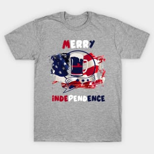 Merry Independence American independence beer lover T-Shirt